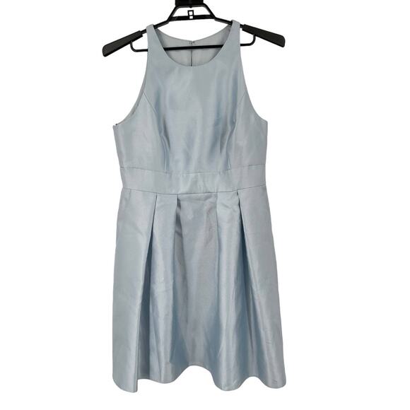 Alfred Sung Womens size 18 dress mist D769 pleated satin a-line blue - Picture 1 of 5